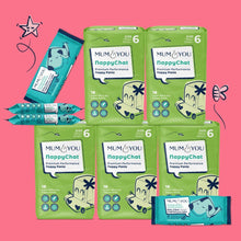 Load image into Gallery viewer, Nappy pants Size 6 18's X 5 + 4 wipes