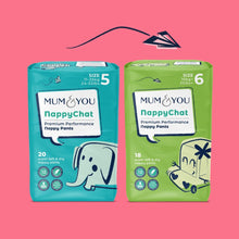 Load image into Gallery viewer, Nappy Pants Size 5 20's X 5 +4 wipes